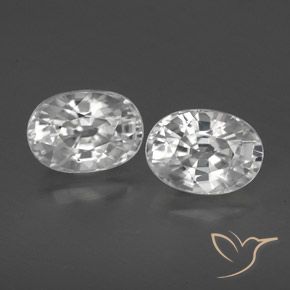 2.87ctw Natural Branco Zircão, oval, VVS-VS