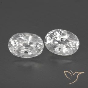 Pedras preciosas de Zircão Branco natural de 2.87 ct, oval, VVS-VS