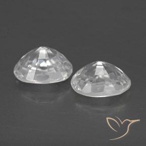 Pedras preciosas de Zircão Branco natural de 2.87 ct, oval, VVS-VS