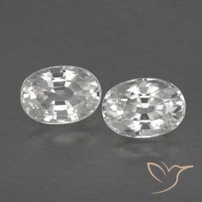 2.93ctw Natural Branco Zircão, oval, VVS