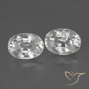 Pedras preciosas de Zircão Branco natural de 2.93 ct, oval, VVS