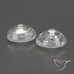 Pedras preciosas de Zircão Branco natural de 2.93 ct, oval, VVS