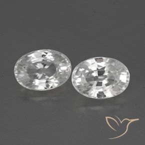 2.82ctw Natural Branco Zircão, oval, VVS-VS