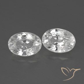 Pedras preciosas de Zircão Branco natural de 2.82 ct, oval, VVS-VS