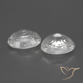 Pedras preciosas de Zircão Branco natural de 2.82 ct, oval, VVS-VS