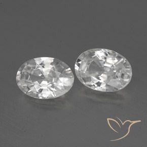 Pedras preciosas de Zircão Branco natural de 2.39 ct, oval, VVS-VS