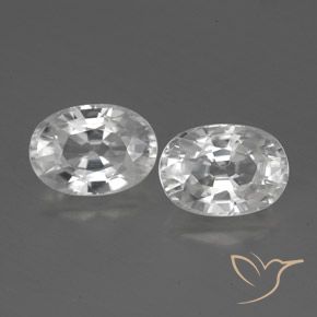 2.86ctw Natural Branco Zircão, oval, VVS-VS
