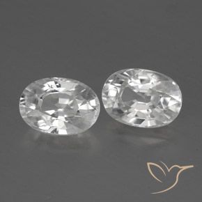 Pedras preciosas de Zircão Branco natural de 2.86 ct, oval, VVS-VS