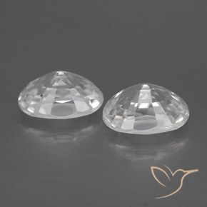 Pedras preciosas de Zircão Branco natural de 2.86 ct, oval, VVS-VS