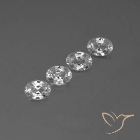 Pedras preciosas de Zircão Branco claro natural de 5.15 ct, oval, VS