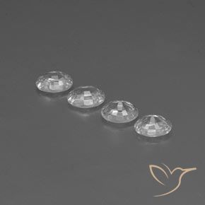 Pedras preciosas de Zircão Branco claro natural de 5.15 ct, oval, VS