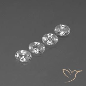 Pedras preciosas de Zircão Branco natural de 5.39 ct, oval, VVS-VS