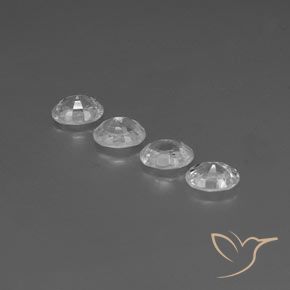 Pedras preciosas de Zircão Branco natural de 5.39 ct, oval, VVS-VS