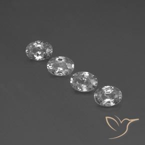 5.16ctw Natural Branco claro Zircão, oval, VS
