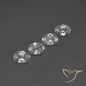 Pedras preciosas de Zircão Branco claro natural de 5.16 ct, oval, VS