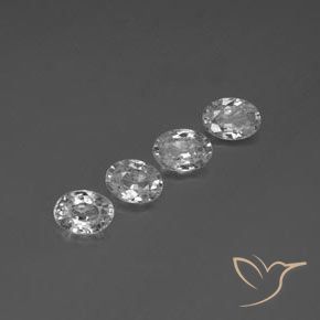 Pedras preciosas de Zircão Branco claro natural de 4.75 ct, oval, VVS-VS