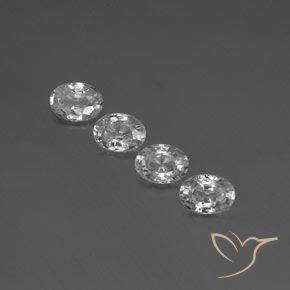 5.07ctw Natural Branco claro Zircão, oval, VS
