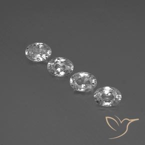 4.89ctw Natural Branco claro Zircão, oval, VVS-VS