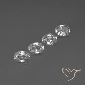 Pedras preciosas de Zircão Branco claro natural de 4.89 ct, oval, VVS-VS
