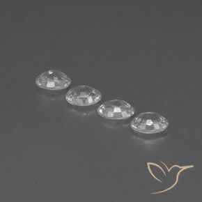 Pedras preciosas de Zircão Branco claro natural de 4.89 ct, oval, VVS-VS