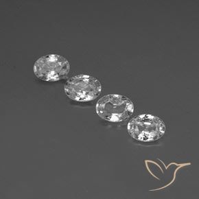 4.68ctw Natural Branco claro Zircão, oval, VVS-VS
