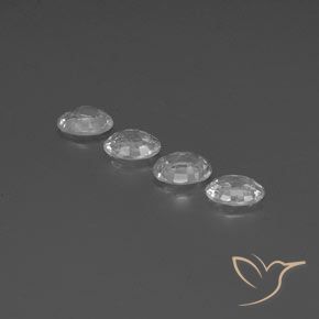 Pedras preciosas de Zircão Branco claro natural de 4.68 ct, oval, VVS-VS