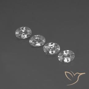 4.61ctw Natural Branco claro Zircão, oval, VVS-VS