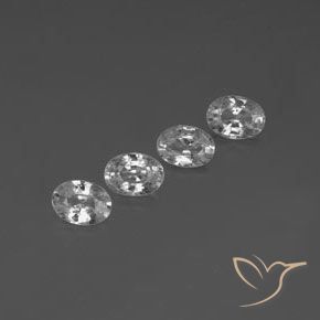Pedras preciosas de Zircão Branco claro natural de 4.61 ct, oval, VVS-VS