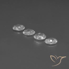 Pedras preciosas de Zircão Branco claro natural de 4.61 ct, oval, VVS-VS