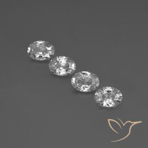 4.79ctw Natural Branco claro Zircão, oval, VS