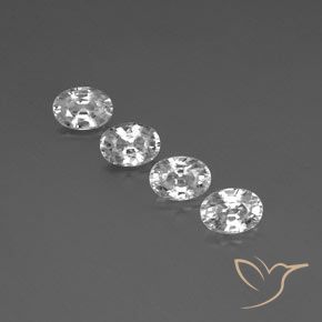 5.45ctw Natural Branco claro Zircão, oval, VVS-VS
