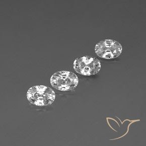 Pedras preciosas de Zircão Branco claro natural de 5.45 ct, oval, VVS-VS