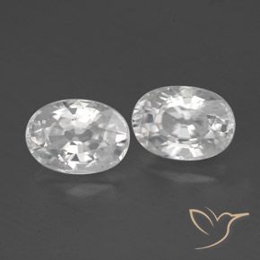 Pedras preciosas de Zircão Branco natural de 3.03 ct, oval, VVS-VS