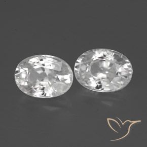Pedras preciosas de Zircão Branco natural de 2.69 ct, oval, VVS