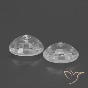 Pedras preciosas de Zircão Branco natural de 2.69 ct, oval, VVS