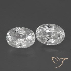Pedras preciosas de Zircão Branco natural de 3.07 ct, oval, VVS