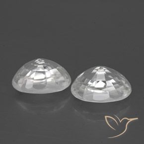 Pedras preciosas de Zircão Branco natural de 3.07 ct, oval, VVS