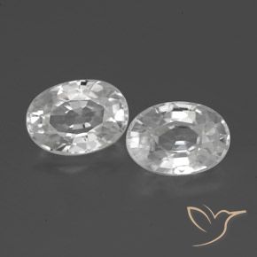 2.80ctw Natural Branco Zircão, oval, VVS
