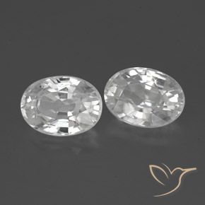 Pedras preciosas de Zircão Branco natural de 2.80 ct, oval, VVS