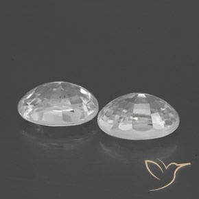 Pedras preciosas de Zircão Branco natural de 2.80 ct, oval, VVS