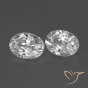 Pedras preciosas de Zircão Branco natural de 2.73 ct, oval, VVS
