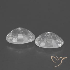 Pedras preciosas de Zircão Branco natural de 2.73 ct, oval, VVS