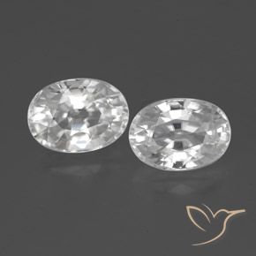 2.90ctw Natural Branco Zircão, oval, VVS