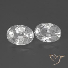Pedras preciosas de Zircão Branco natural de 2.90 ct, oval, VVS