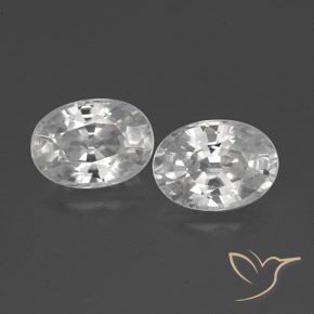 2.68ctw Natural Branco Zircão, oval, VS
