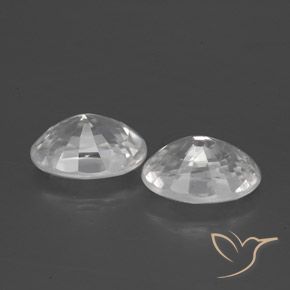 Pedras preciosas de Zircão Branco natural de 2.68 ct, oval, VS