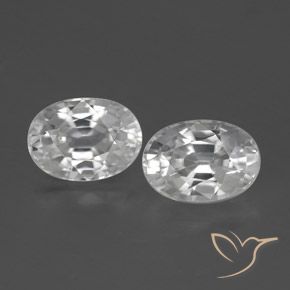 2.84ctw Natural Branco Zircão, oval, VS