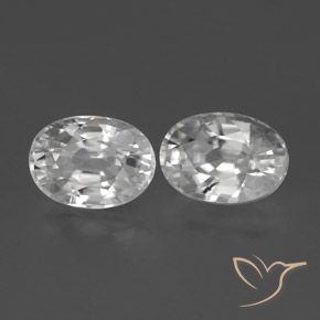 Pedras preciosas de Zircão Branco natural de 2.84 ct, oval, VS
