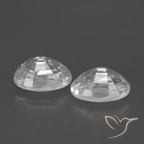Pedras preciosas de Zircão Branco natural de 2.84 ct, oval, VS
