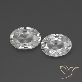 2.30ctw Natural Branco Zircão, oval, VS